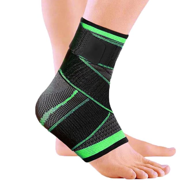 Taille Réglable Cheville Support Compression Course Respirant Bande Vélo Jogging Protection Pied Cheville Support L vert
