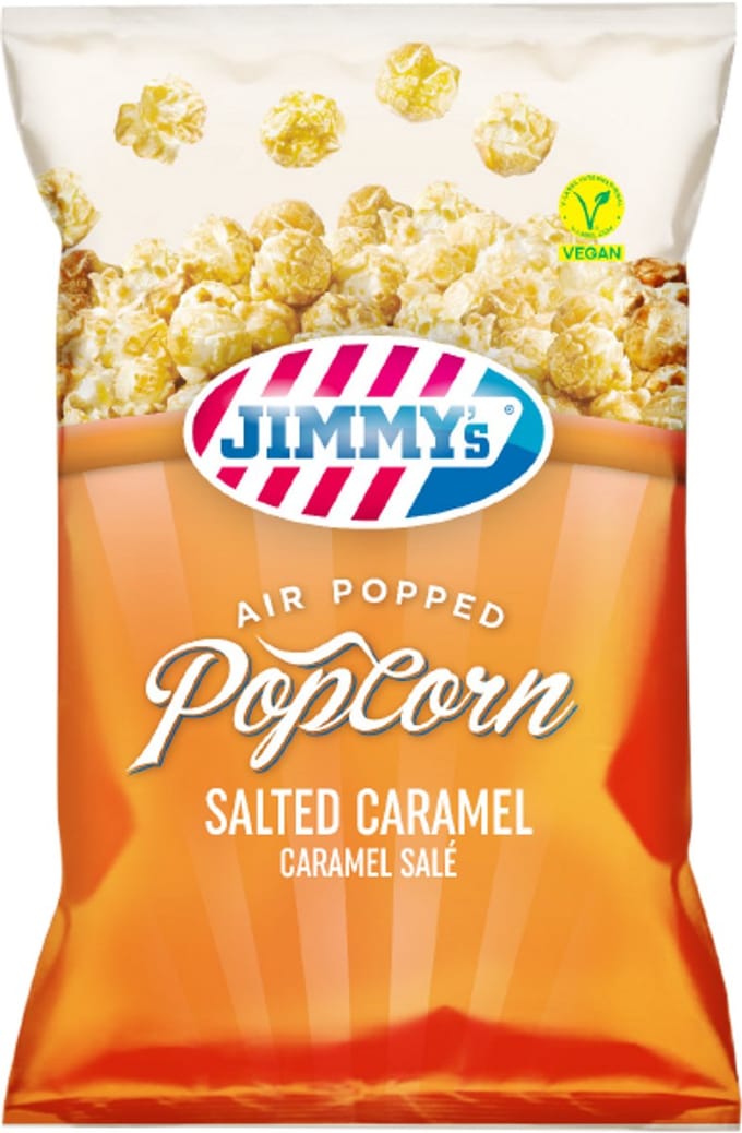 JIMMY's Popcorn Salted Caramel Impuls bag 12x150g Air-Popped