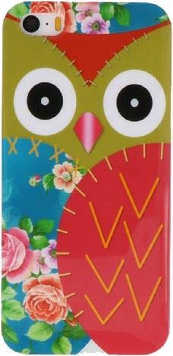 Rood Uil Hard case cover hoesje voor Apple iPhone 5/5s