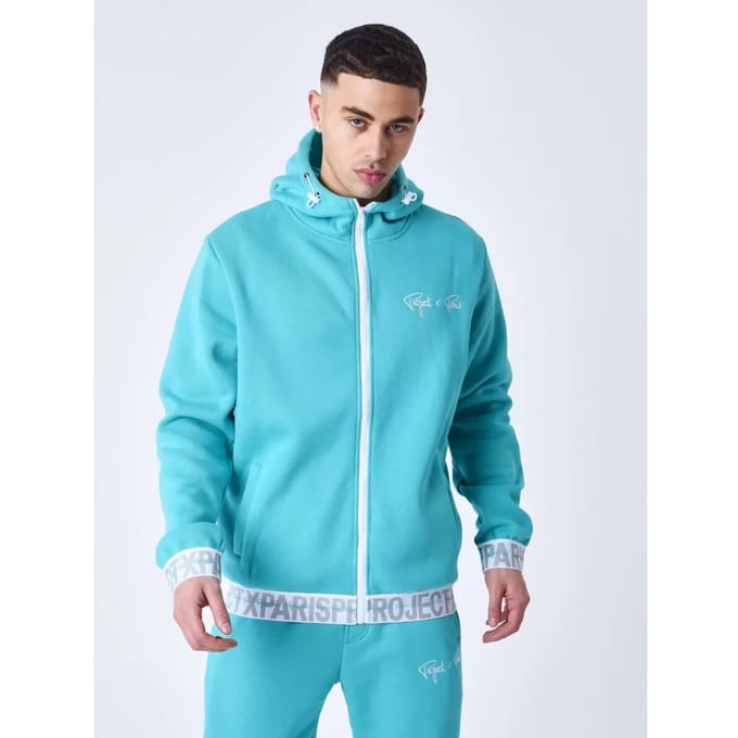 Hooded trainingspak met ritssluiting en elastische band met logo Project X Paris