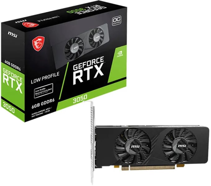 MSI GeForce RTX 3050 LP E OC - 6GB GDDR6 RAM - Grafische kaarten