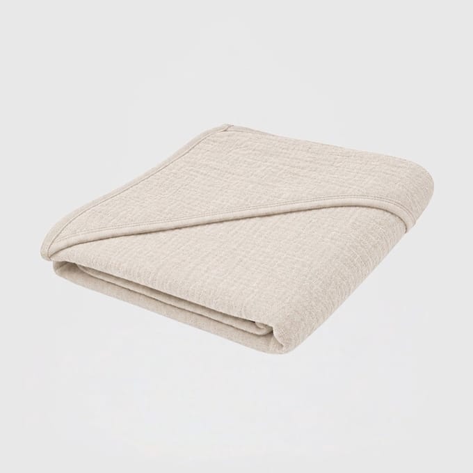 New Baby mousseline badcape 90x90 cm - Badhanddoek met capuchon