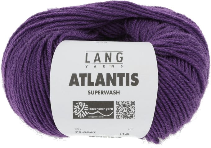 Lang Yarns Atlantis - 47 paars - Wol/Acryl-Mix Garen
