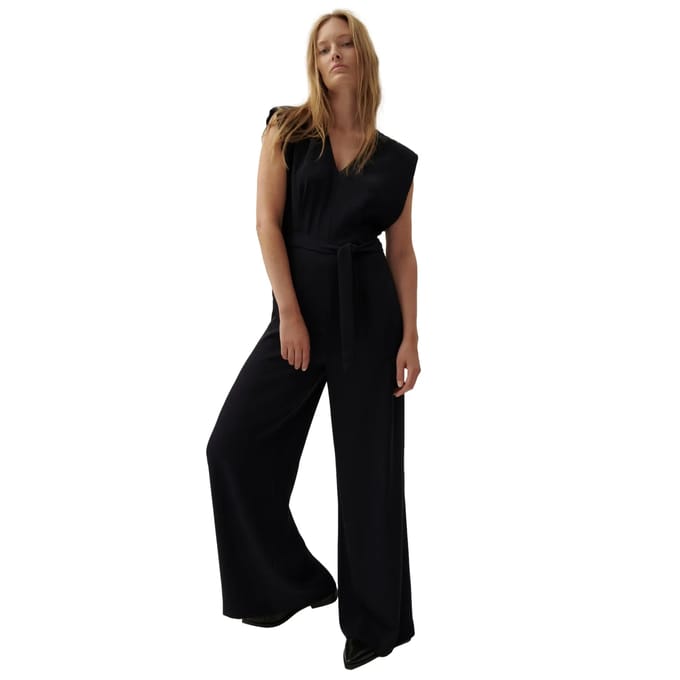 comma - female - Jumpsuit met wijde pijpen