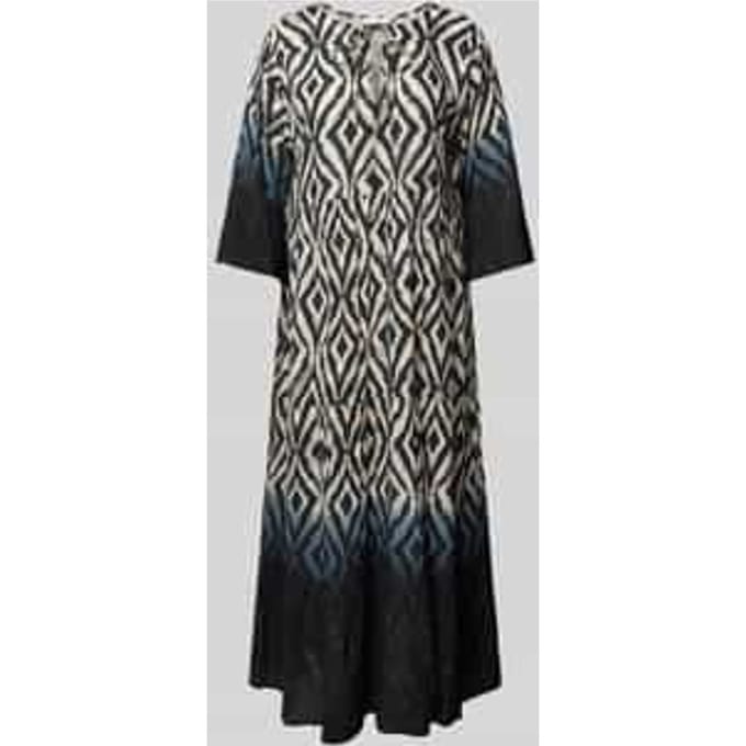 Midi-jurk van viscose in laagjeslook, model 'Tamy'
