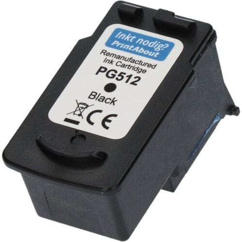 PrintAbout Inktcartridge PG-512 Zwart Hoge capaciteit geschikt voor Canon