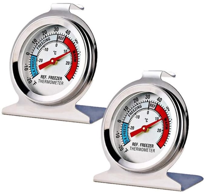Elkuaie Refrigerator Thermometer - Freezer Temperature Gauge - Mechanisch - 2 Stuks