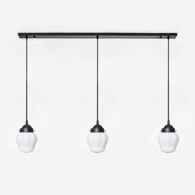 3 x Eden lampen aan plafondbalk Moonlight - Art Deco Trade