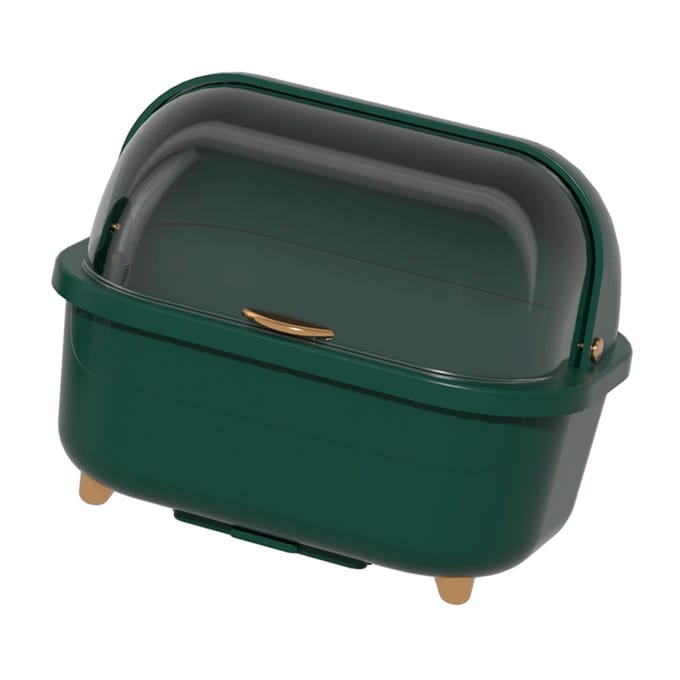 Afwasdroogbox Multifunctionele Ruimtebesparende Afdruiprek met Deksel voor Keukenaccessoires Green Medium Size black