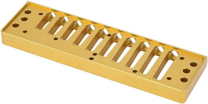 Harmonica Kam - Mondharmonica Deel - Muziek Maken - Afgeronde Randen - 10x10x10 millimeter - Goud