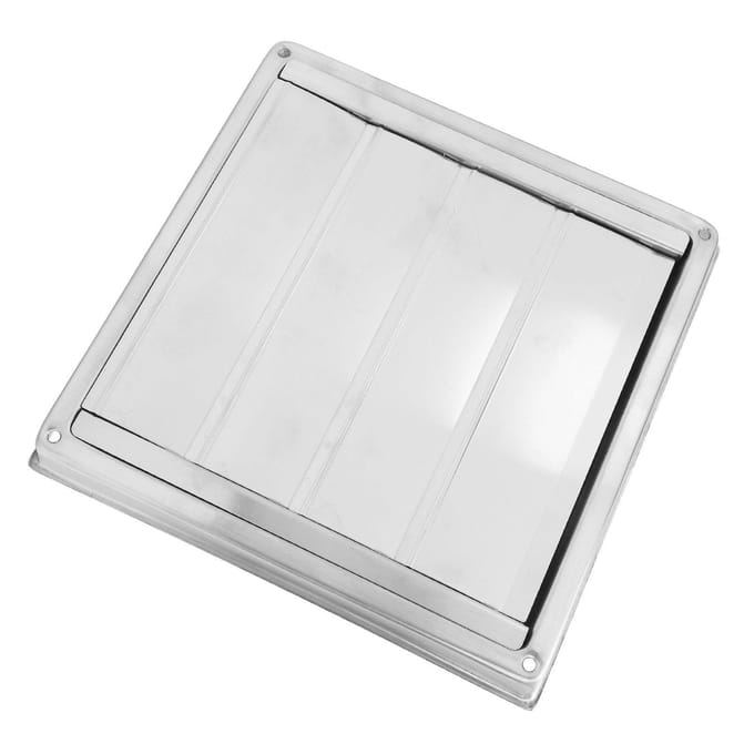 Cache de ventilation de sèche-linge 4 pouces carré Acier inoxydable 304 Cache de ventilation murale extérieure avec moustiquaire en nylon pour empêcher