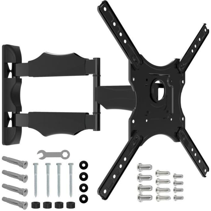 NANOOK Support Mural orientable pour téléviseurs 32-55 Pouces - Inclinable - Support Mural pour téléviseurs LCD, LED, QLED et OLED