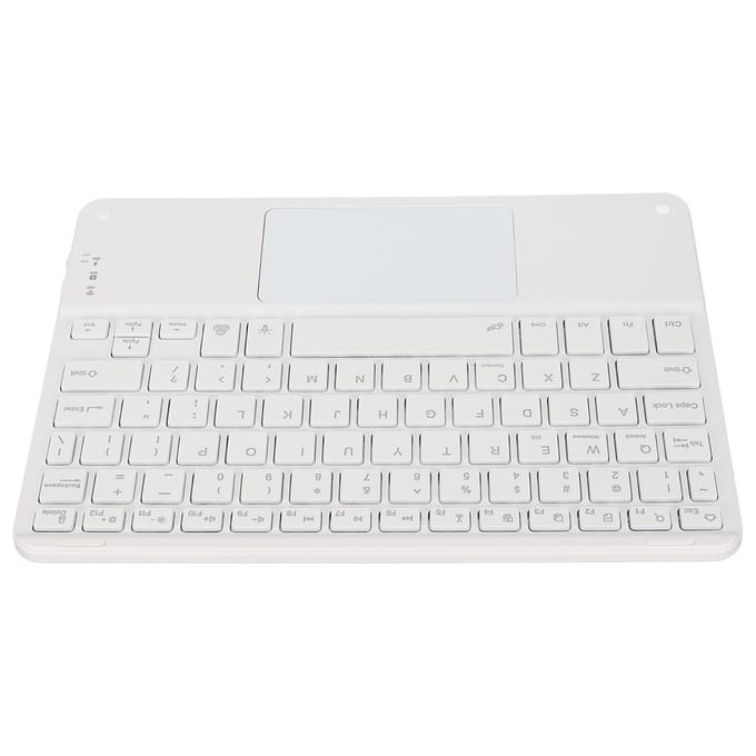 Draadloos Toetsenbord met Touchpad Vierkante Toetskap Ultradun 10 inch Draadloos Toetsenbord met RGB wit