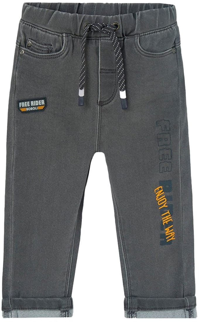Boboli Denim Knit Broek Grijs 8 Years Meisjes