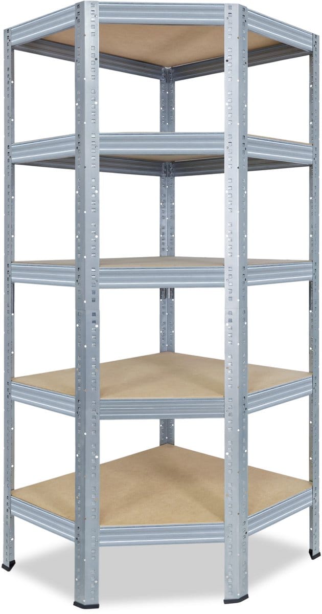 Shelfplaza PRO hoekstelling - 200x90x60 cm - verzinkt - 5 planken