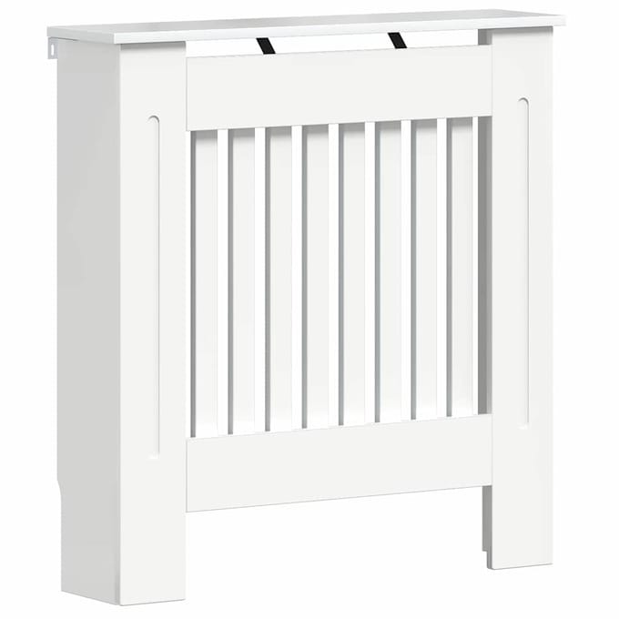 vidaXL Radiatorafdekking Hoogglans Wit 78 x 19 x 81,5 cm Bewerkt hout