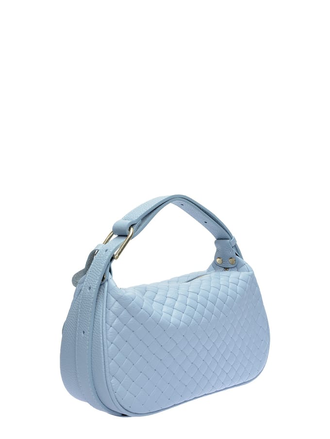 Anna Luchini Turquoise Rundleer Tas