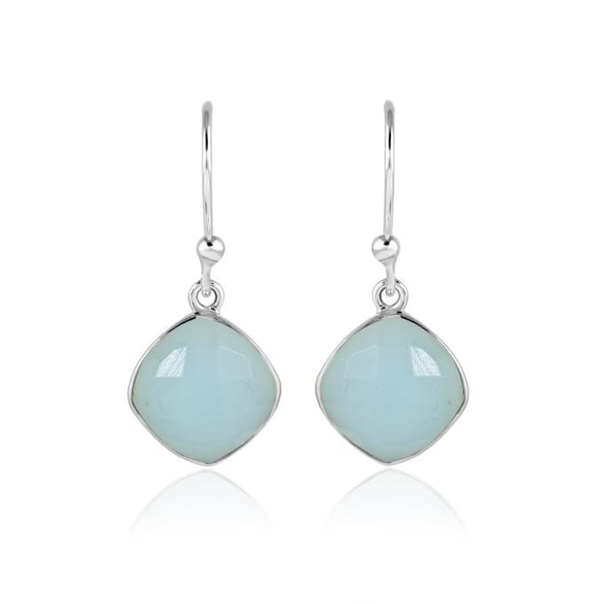 SilverGems Zilveren oorhangers met Chalcedoon edelstenen