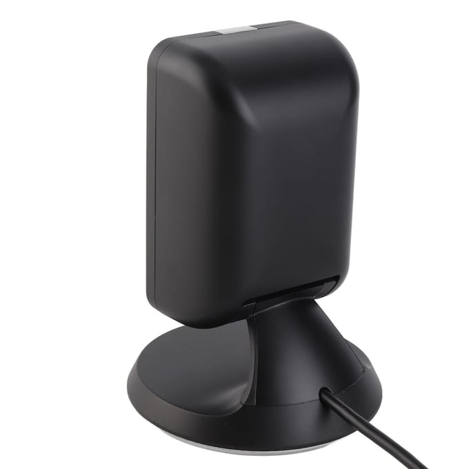 Scanner de codes-barres 2D mains libres QR code Omnidirectionnel USB Filaire Lecteur de bureau pour magasin de détail black