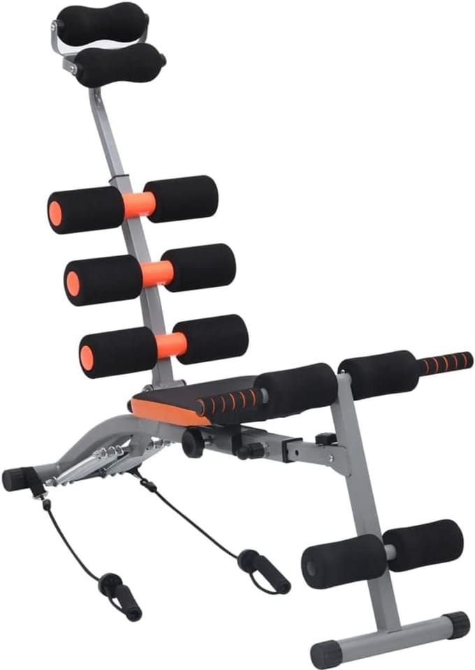Buikspiertrainer L-Vormig met Elastische Kabels voor Full Body Workout