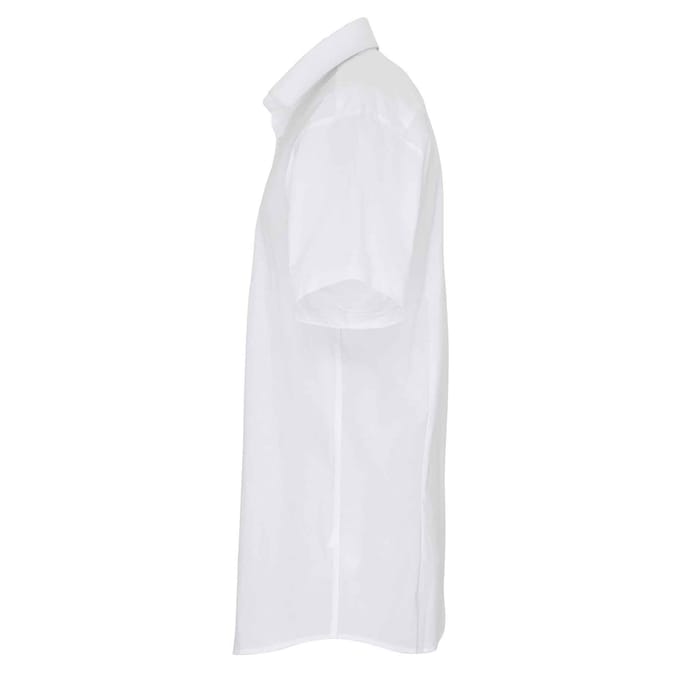 Premier Heren Rekken Pasvorm Poplin Korte Mouwen Shirt (Wit)