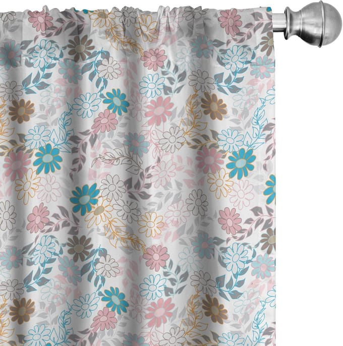 ABAKUHAUS Gordijnen – 2x Panelen 150x245 cm – Meerkleurig Mikrofaser