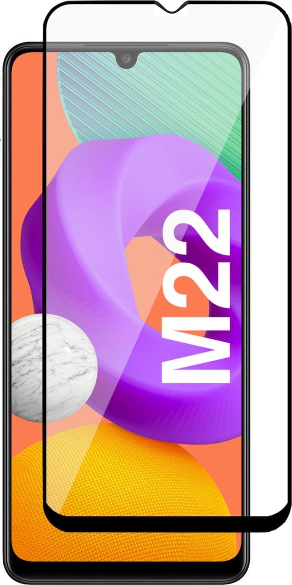 Screenprotector geschikt voor Samsung Galaxy M22 - Full Beschermglas Screen Protector