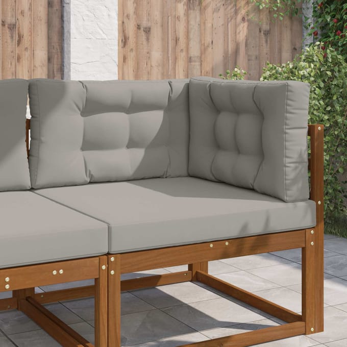 vidaXL - Buitenbankkussen - Polyester - Grijs - 80 - x - 80 - cm