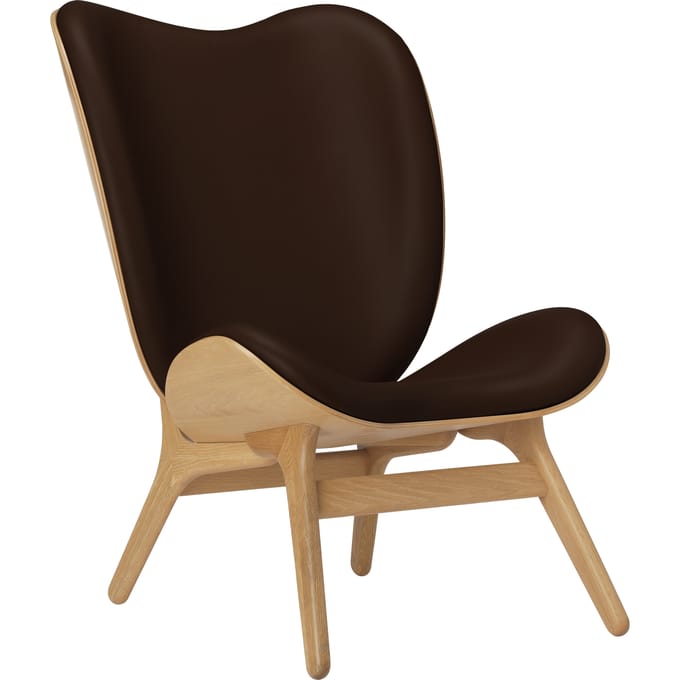 UMAGE A Conversation Piece Highback Fauteuil - eiken - Leder Hope brown