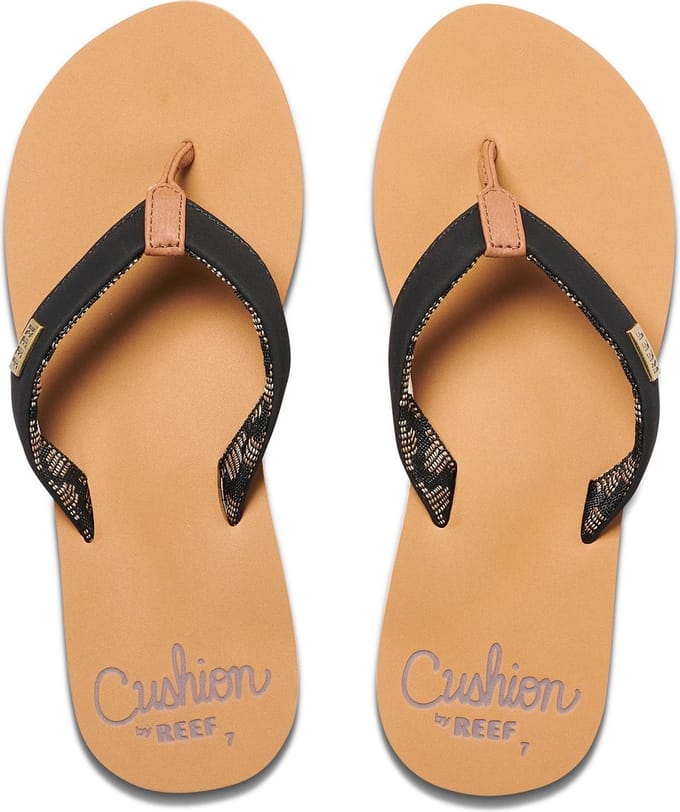 Reef Cushion Sands Dames Slippers - Zwart/Bruin - Maat 36