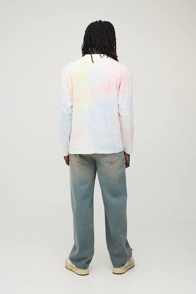 Getinte Gescheurde Relaxed Fit Jeans | Stonewash | Size 28R