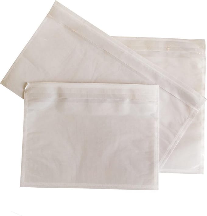 1000x Paklijstenveloppen Blanco 225x122mm