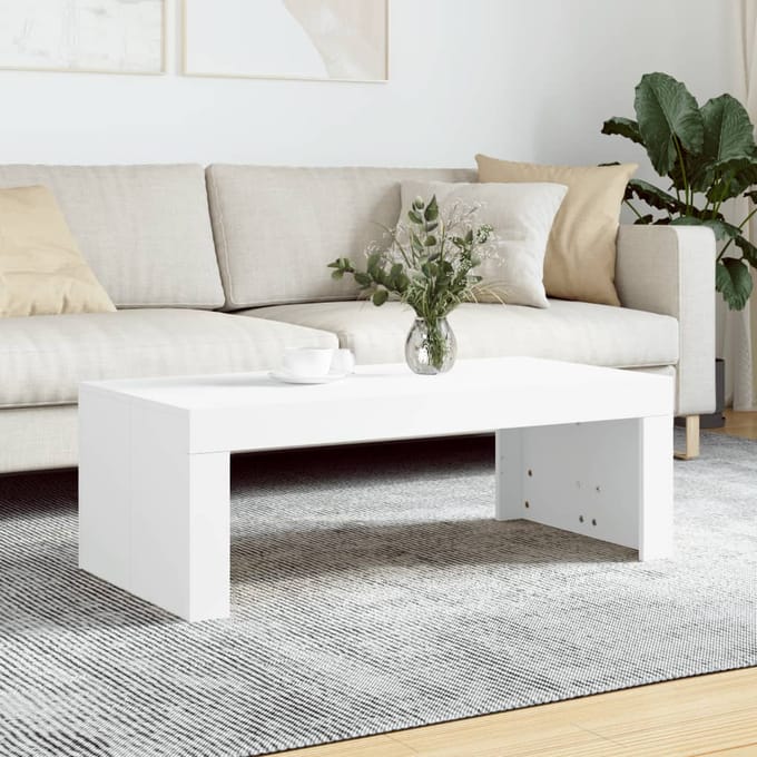 Vidaxl Salontafel, Wit 102X50X36 Cm, Materiaal Houtvezelplaat