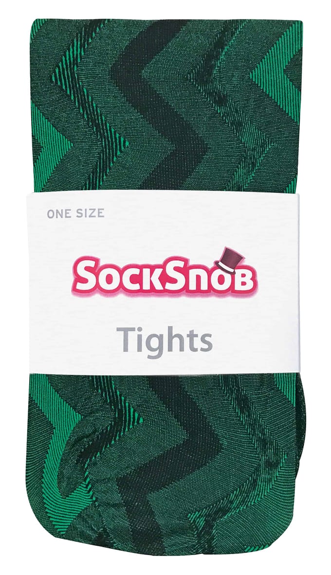Sock Snob Dames80 denier ondoorzichtig patroon panty's - Weef Groen