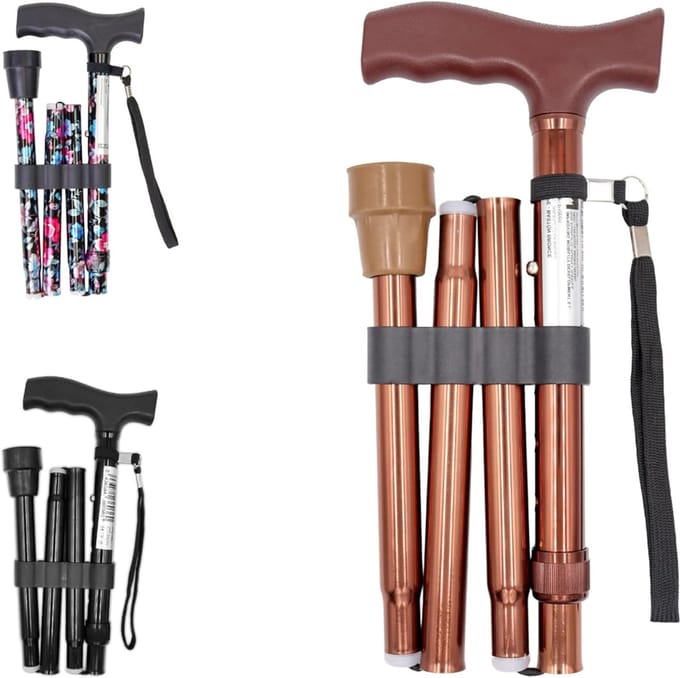 MKSS® Wandelstok Opvouwbaar - Wandelstokken Dames en Heren -Brons