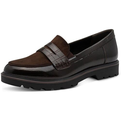 Tamaris dames lak loafers bruin - Maat 37