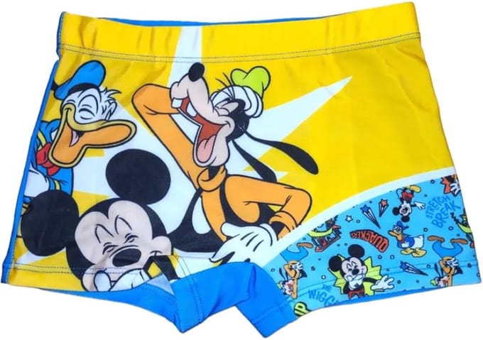 Gele Goofy & Mickey Zwembroek Short – Maat 98/104