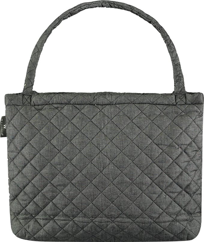 Wallabag - Tote Bag - Luiertas - Shopper - Mom Bag Denim Stepped Black