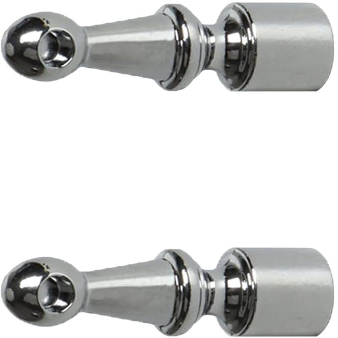 Plankenreling Connector - Railhouder Glas - Meubelverbinding - Zinklegering - 2 stuks - Zilver