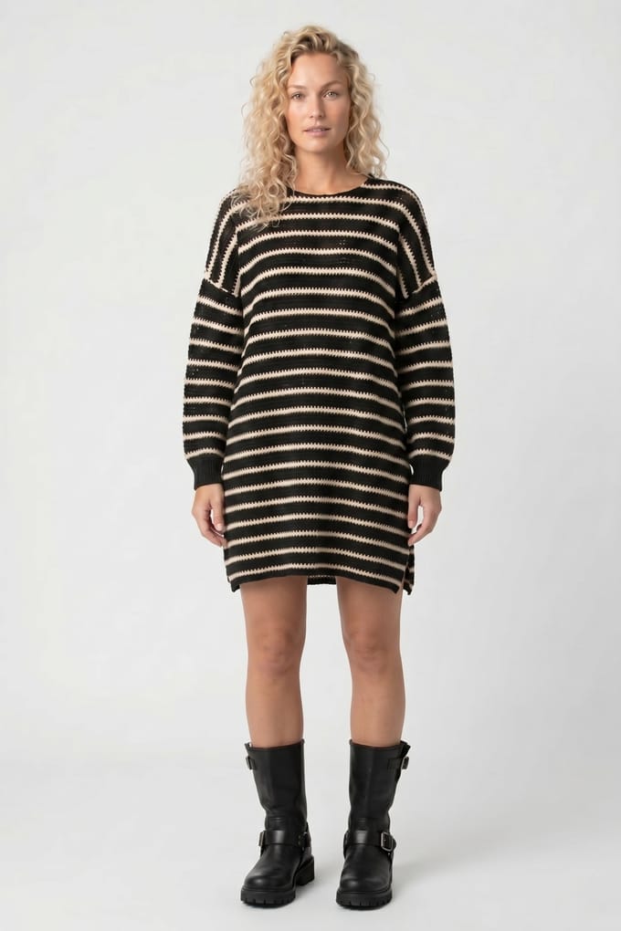 Mikuta The Striped Long Knitted Sweater Größe: XS/S | Pullover Outlet | Damen