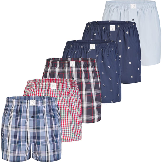 MG-1 Wijde Boxershorts Heren 6-Pack Multipack D500 - Maat L