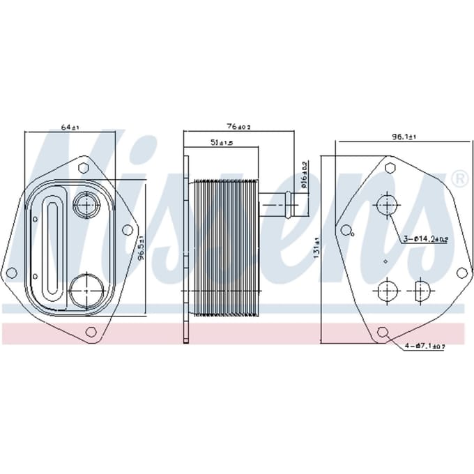 Olie radiator, Motorolie NISSENS 90720