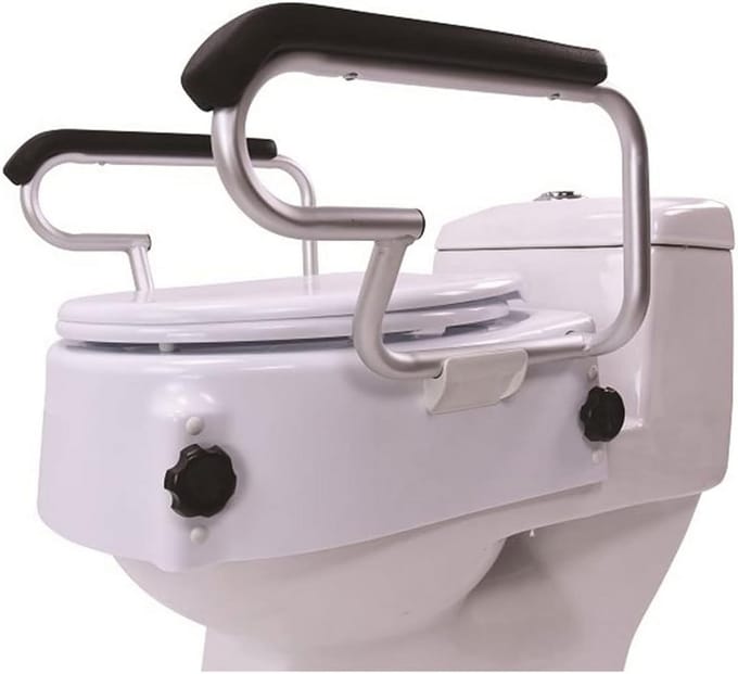 Verhoogd Toiletzitting met Armleuningen en Deksel - Verstelbare Hoogte