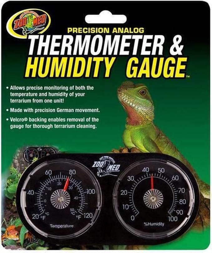 Precision  Analog Thermometer & Humidity Gauge ZooMed