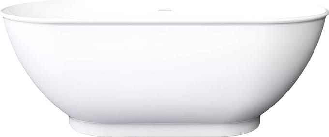 Vente-unique Ovalen losstaand bad - 240 L - 170 x 75 x 60 cm - Wit - Acryl - MOBULA