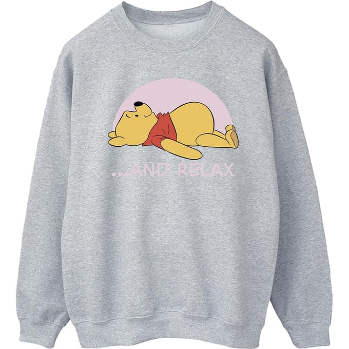 Disney Heren Winnie The Pooh Relax Sweatshirt (Sportgrijs)
