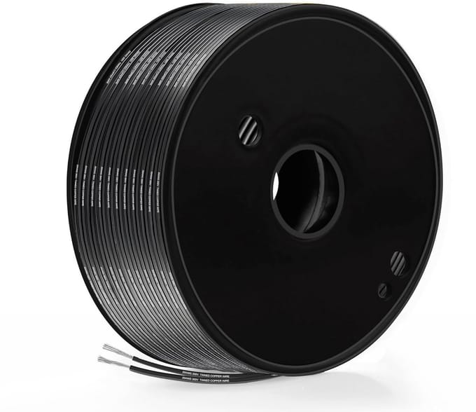 2-aderige platte elektrokabel 0,53mm² met vertind koper 50 meter
