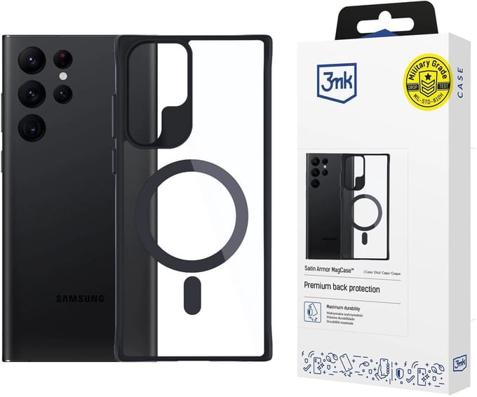Hoesje voor Samsung Galaxy S22 Ultra 5G - 3mk Satin Armor MagCase