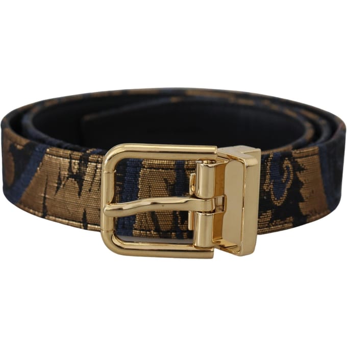 Dolce & Gabbana Multikleur Jacquard Lederen Logo Gespriemg