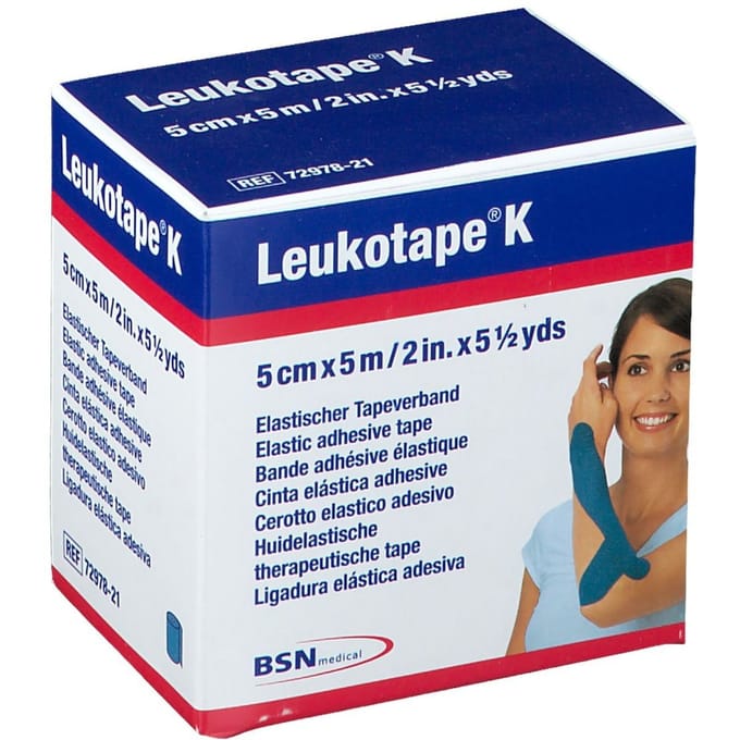 Leukotape K Kleefwindel Elast Blauw 5,0cmx5m 1